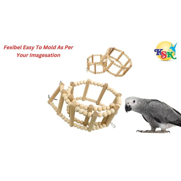 KSK 12 Steps 28.5 inch Wood Bird Ladder - Image 2
