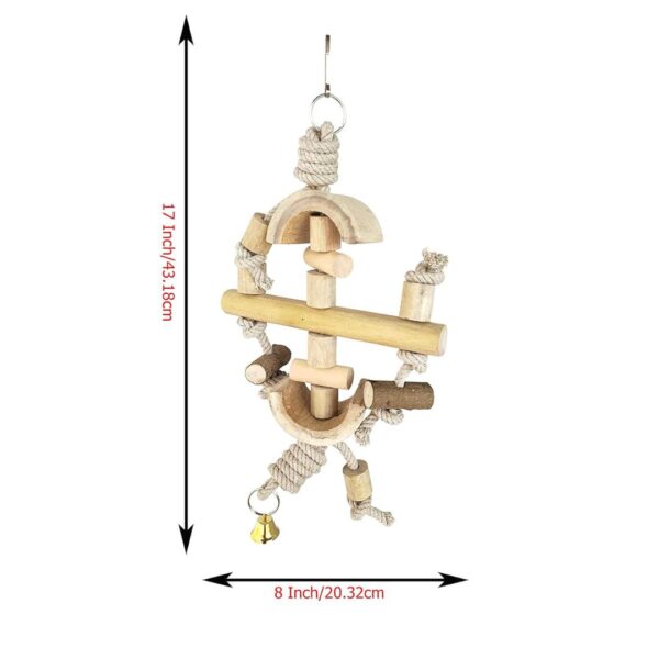 KSK 17" Natural Wood Parrot Toys - Image 3