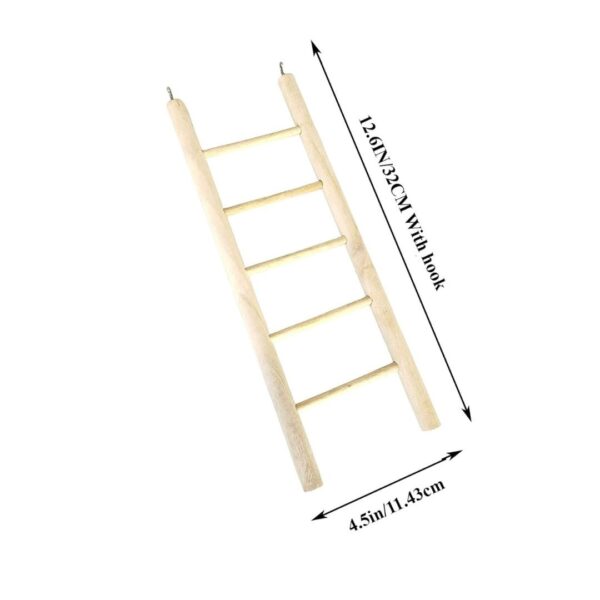 KSK 5 Stairs Fun Natural Wooden Ladder - Image 8